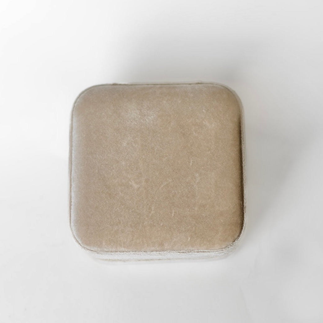 The outside of an ivory jewelry case.