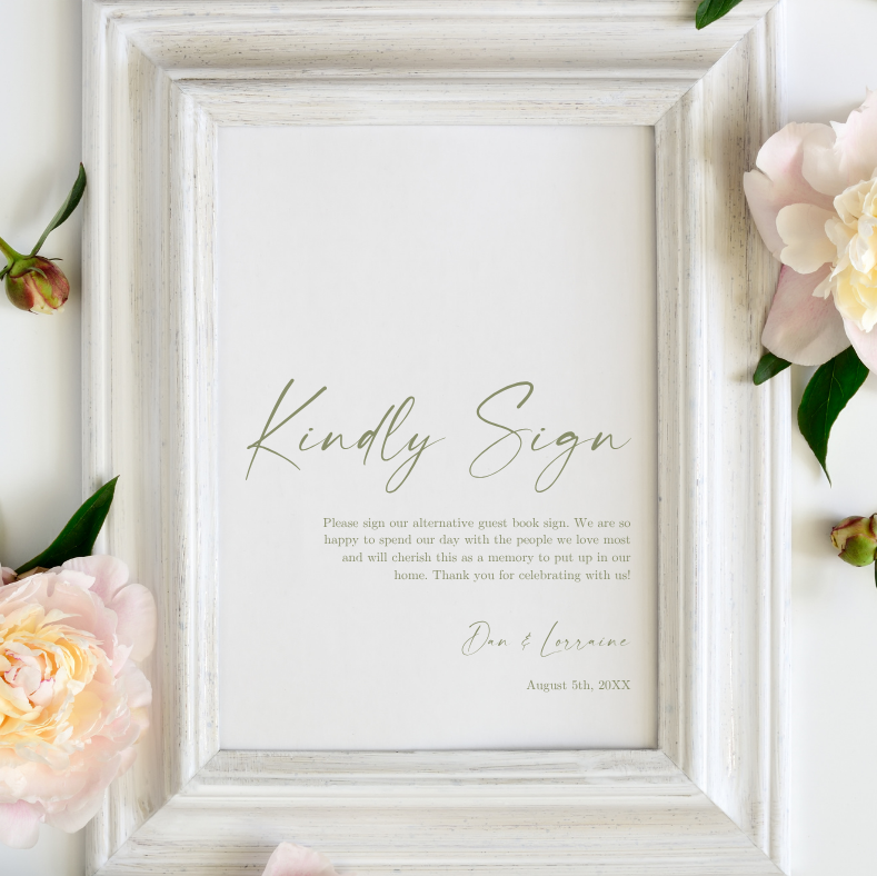 Guestbook Table Sign