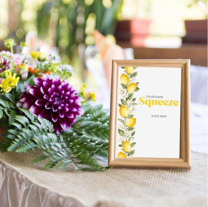Bridal Shower Table Sign